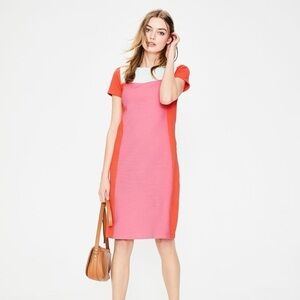 Colorblock Pink and Coral Shift Dress